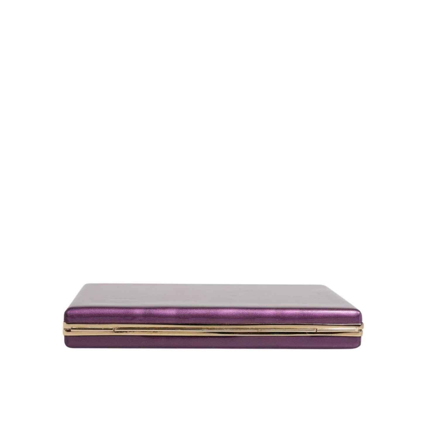 Dolce & Gabbana Purple Leather Clutch Evening Crossbody Bag