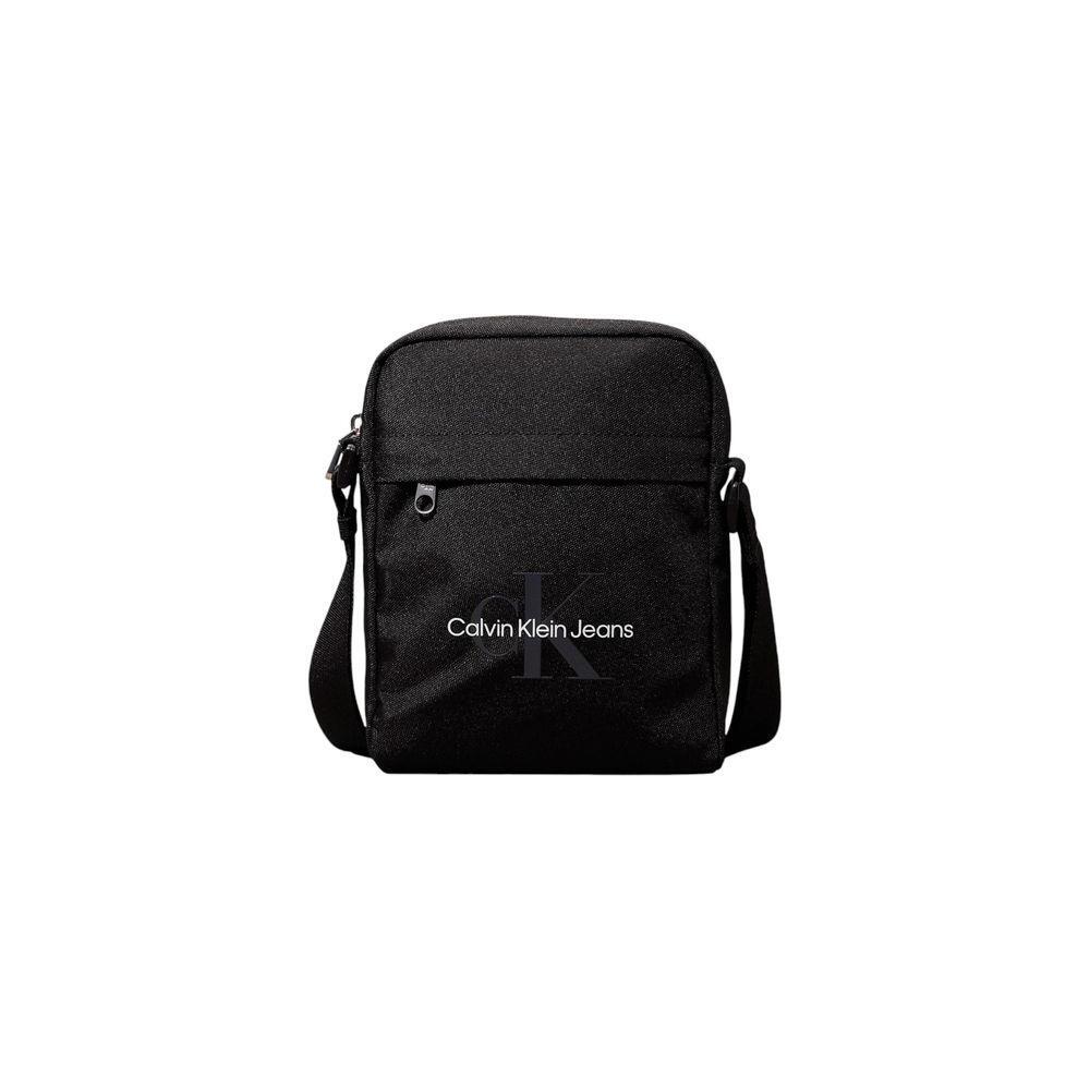 Calvin Klein Black Recycled Polyester Messenger Bag