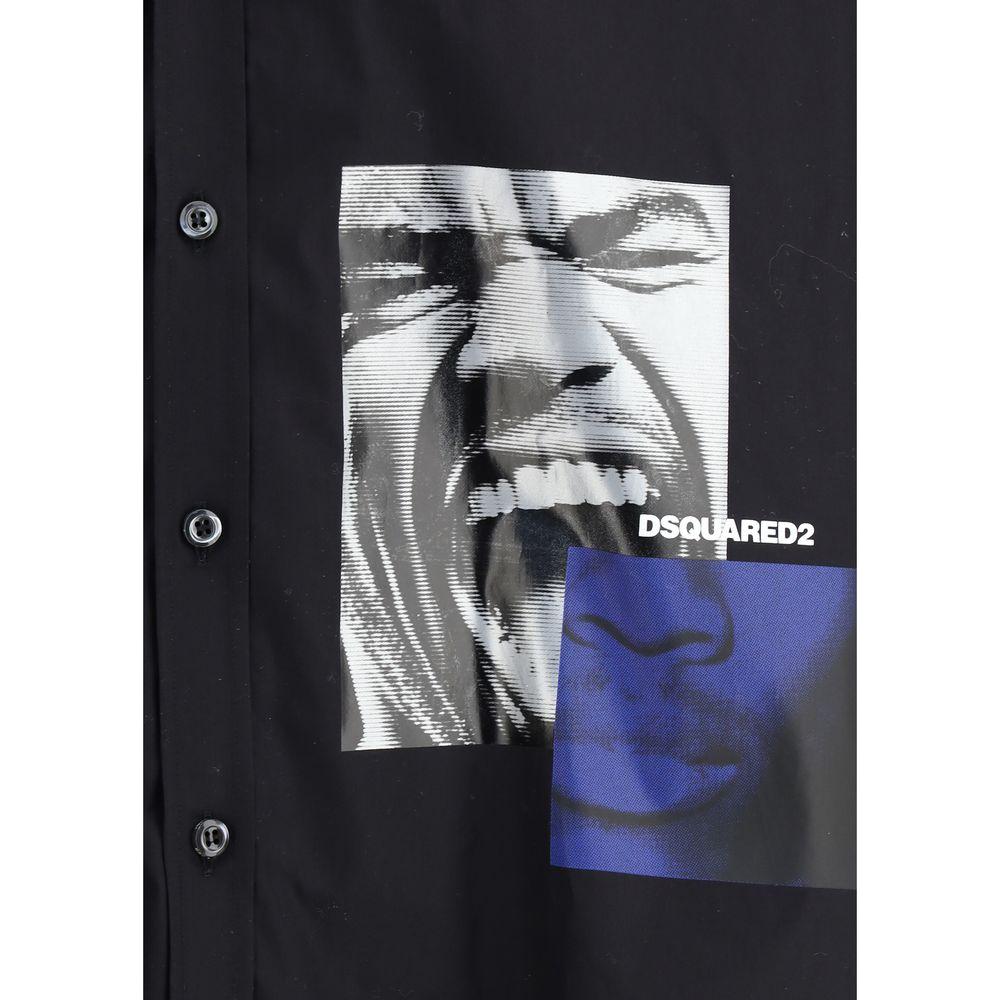 Dsquared² Fighter Notch Shirt Dsquared² Dark Slate Gray