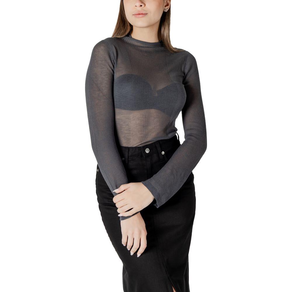 Calvin Klein Jeans Gray Acrylic Tops & T-Shirt Calvin Klein Jeans Dark Slate Gray