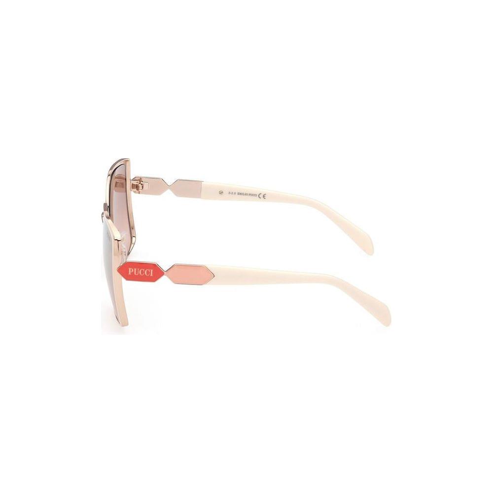 Emilio Pucci White Metal Sunglasses Emilio Pucci Antique White