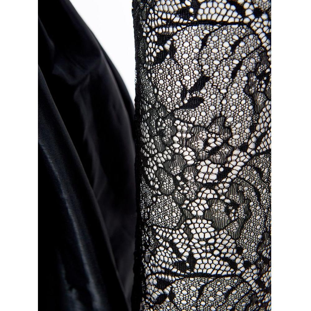 Lardini Elegant Black Polyester Dress Lardini Gray