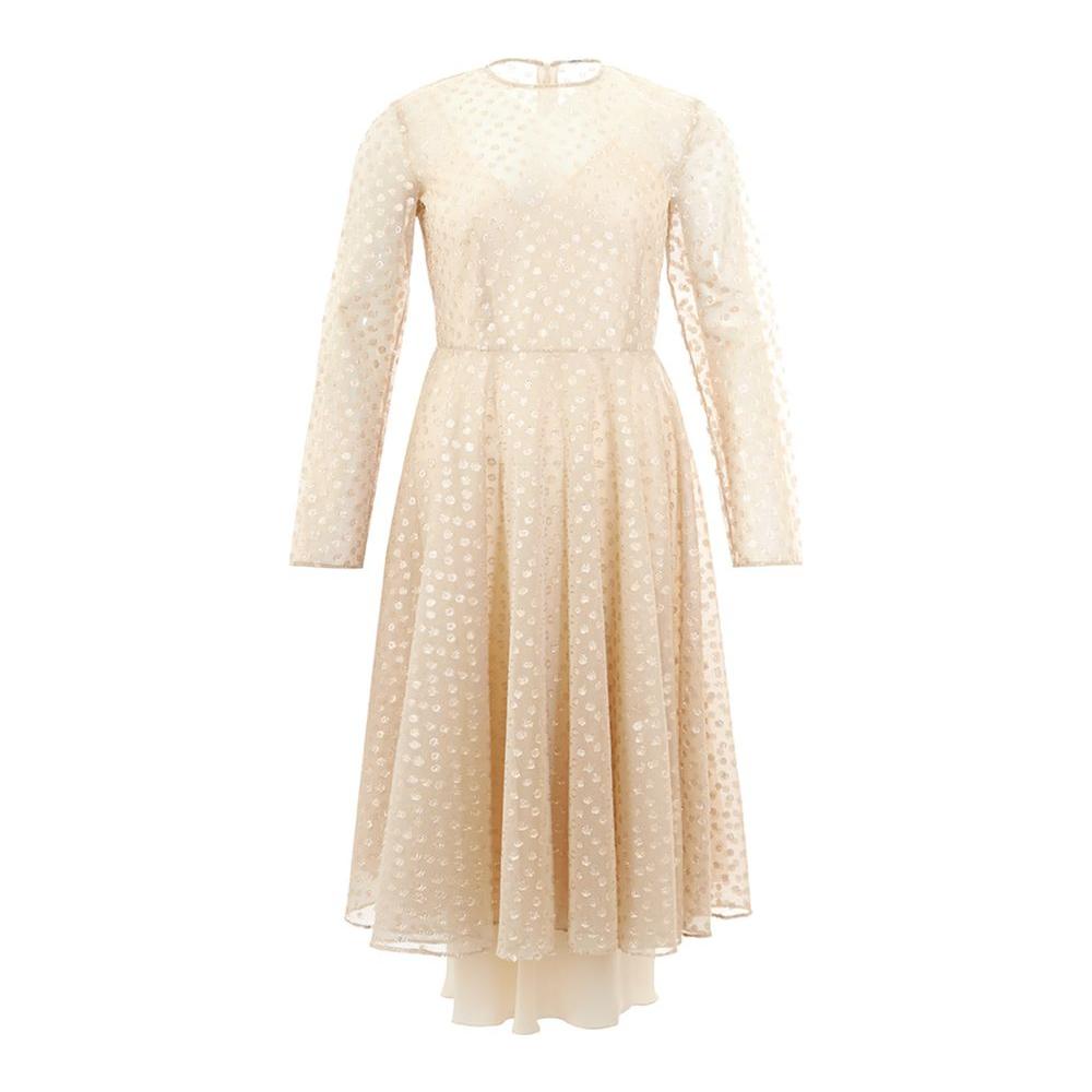 Lardini Beige Cotton Elegance Dress Lardini Wheat