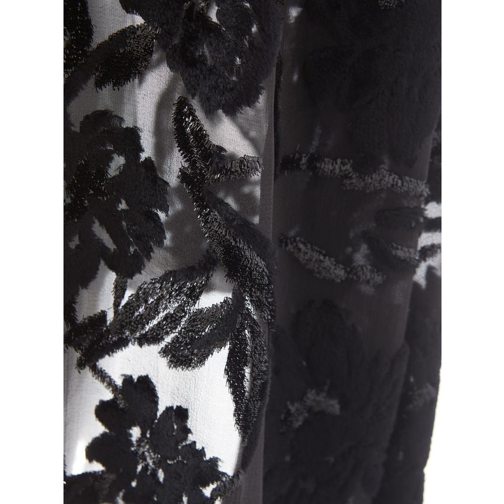 Lardini Elegant Black Viscose Dress Lardini Dark Slate Gray