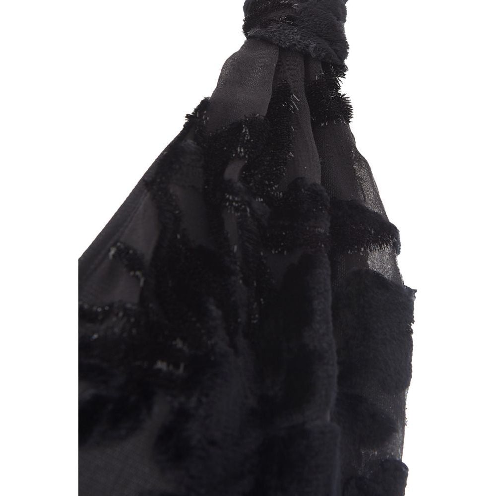 Lardini Elegant Black Viscose Dress Lardini Black