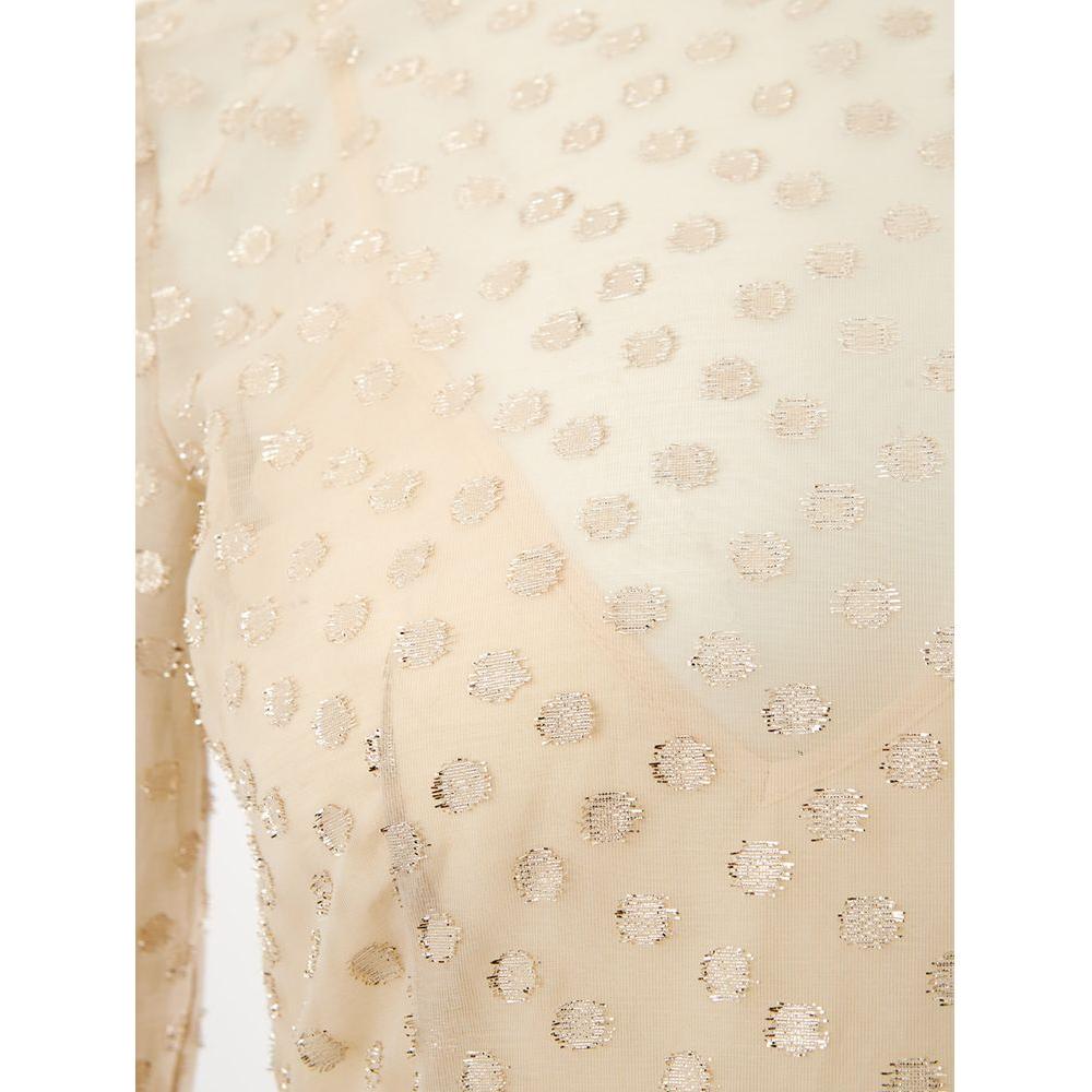 Lardini Beige Cotton Elegance Dress Lardini Wheat