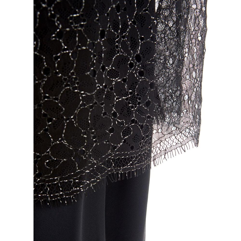 Lardini Elegant Black Nylon Dress Lardini Black