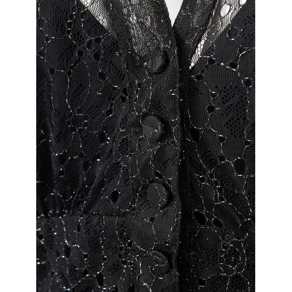 Lardini Elegant Black Nylon Dress Lardini Black