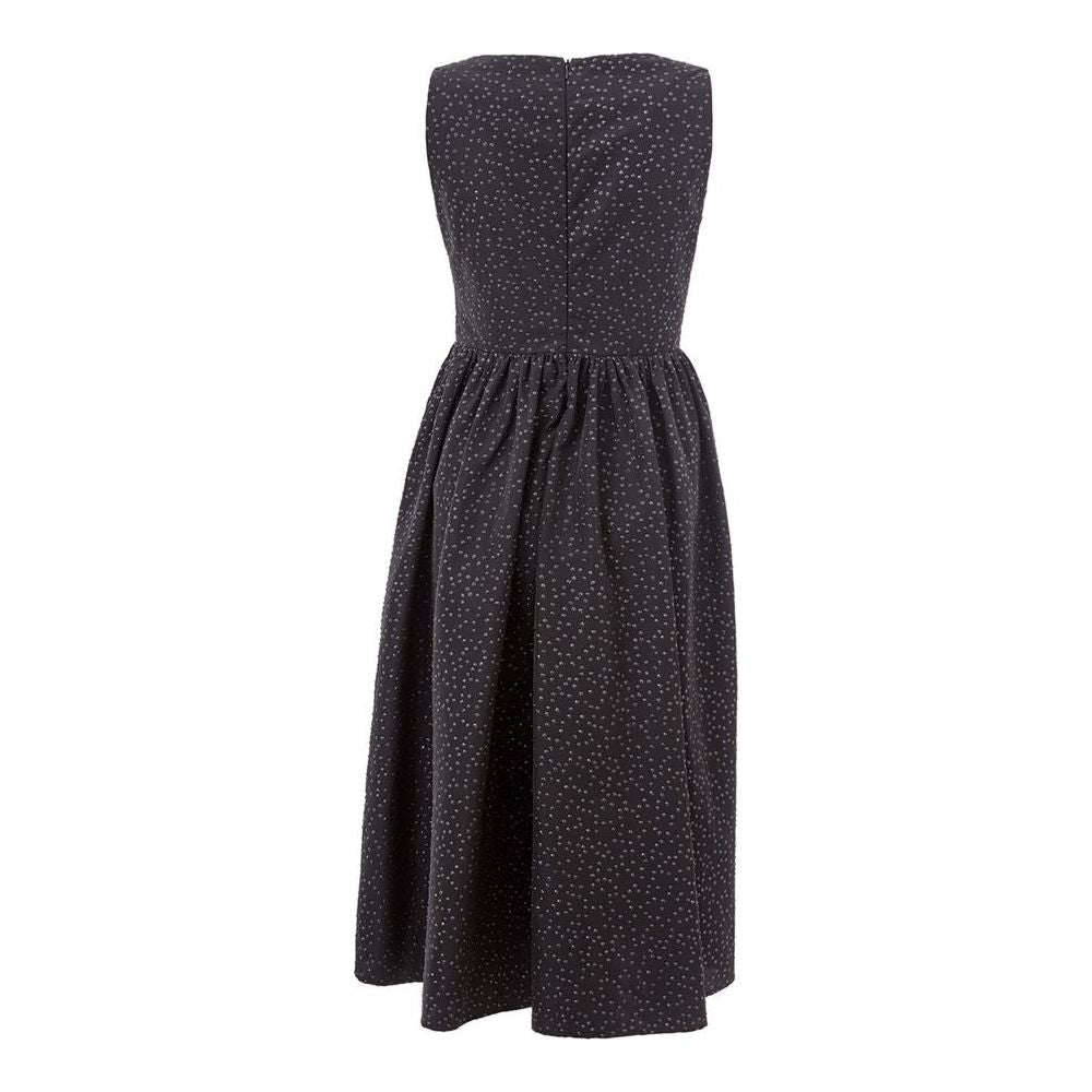 Lardini Elegant Black Polyethylene Dress Lardini Dark Slate Gray