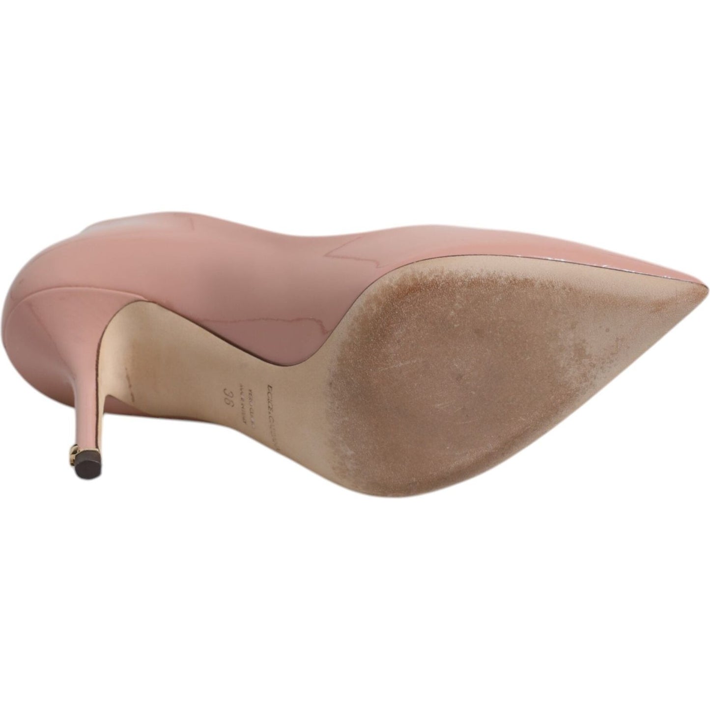 Dolce & Gabbana Pink Patent Leather Stiletto Heel Pumps Shoes
