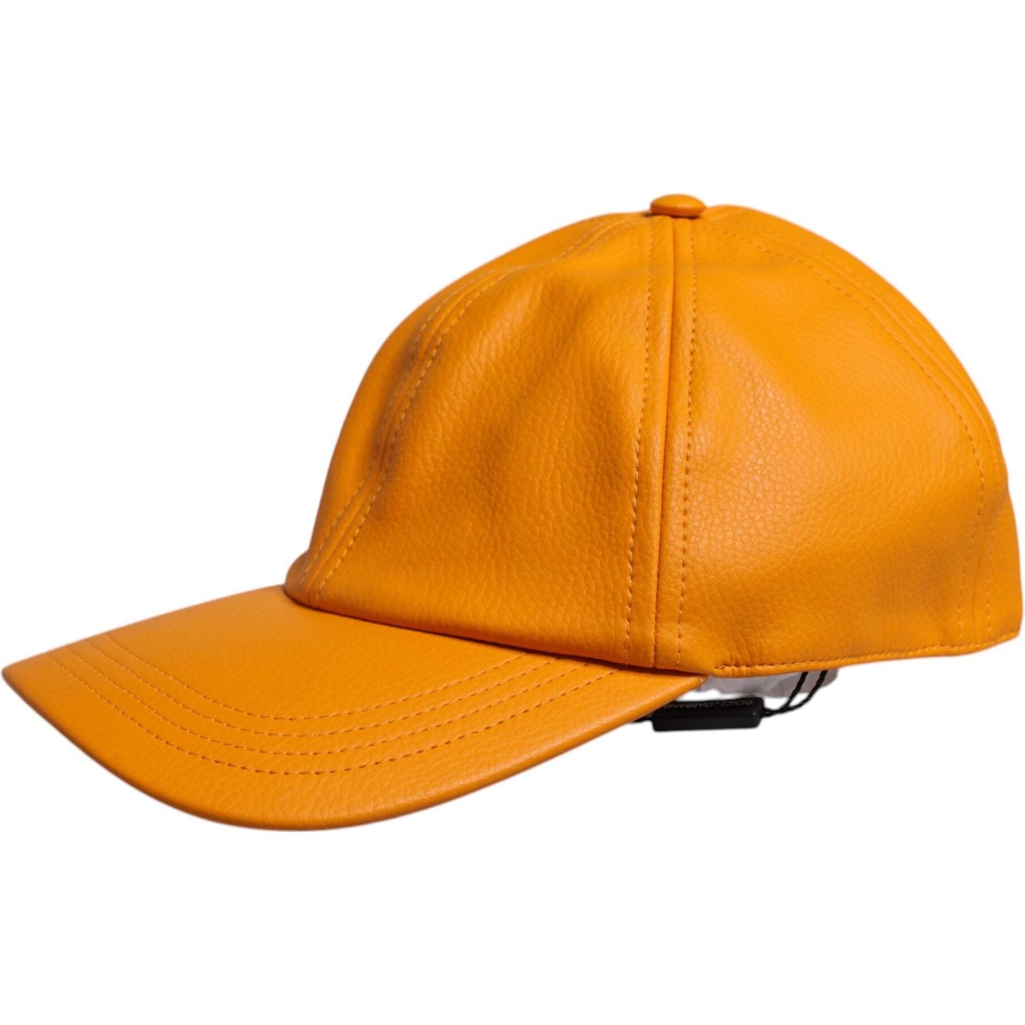 Dolce & Gabbana Orange Cotton 6 Panels Baseball Cap