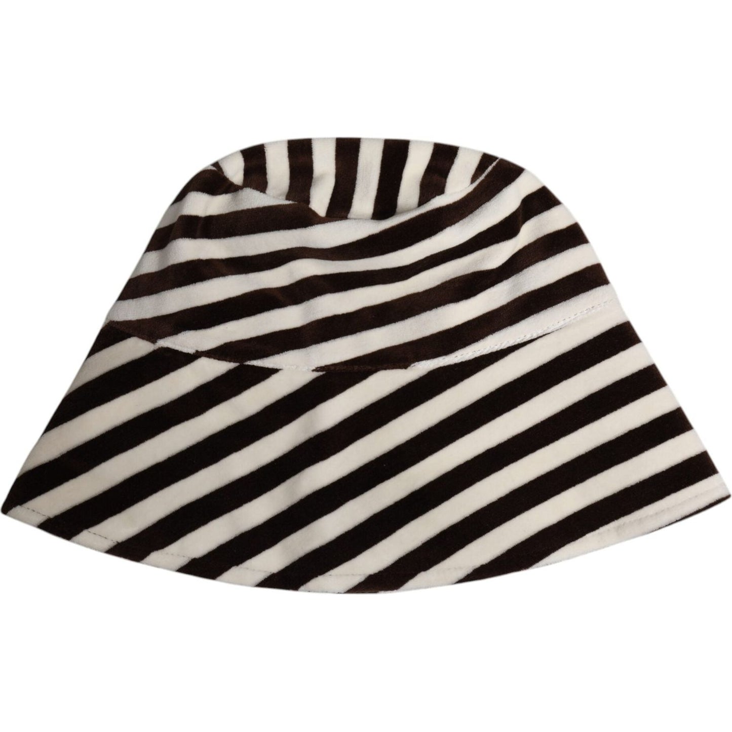 Dolce & Gabbana Black White Stripes Cotton Bucket Cap