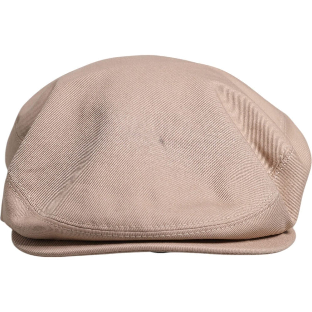 Dolce & Gabbana Beige Cotton Newsboy Capello Cabbie Hat