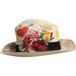 Dolce & Gabbana Multicolor Floral Women Fedora Wide Brim Hat