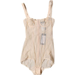 Dolce & Gabbana Beige Tulle Balconette Bra Bodysuit Underwear