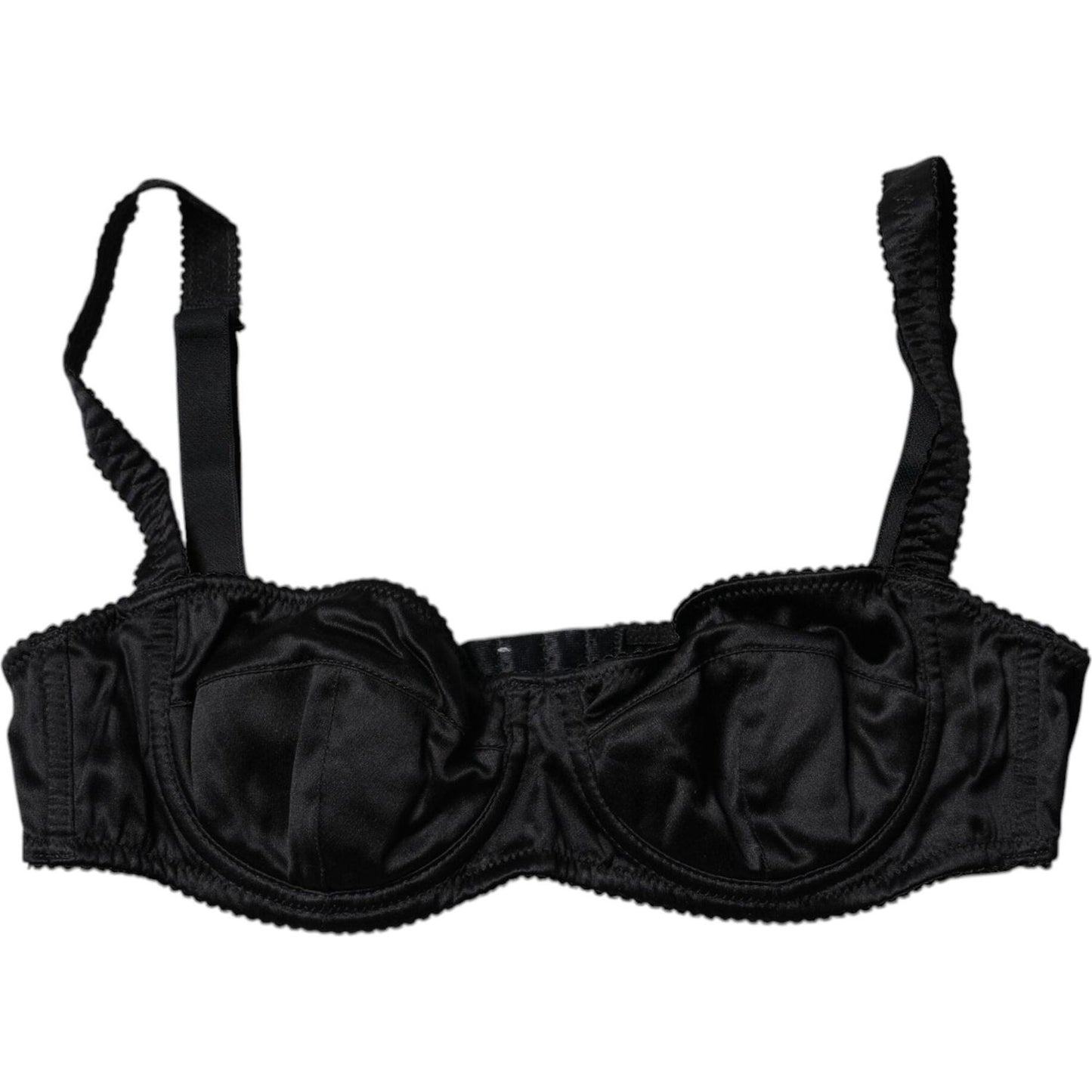 Dolce & Gabbana Black Silk Stretch Balconette Brassiere Underwear