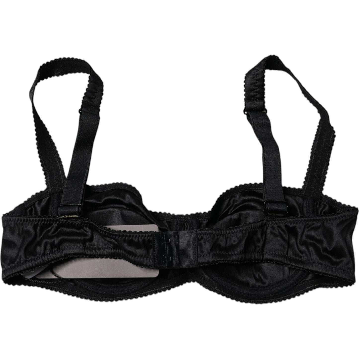 Dolce & Gabbana Black Silk Stretch Balconette Brassiere Underwear