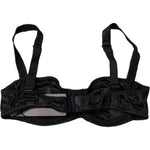 Dolce & Gabbana Black Silk Stretch Balconette Brassiere Underwear