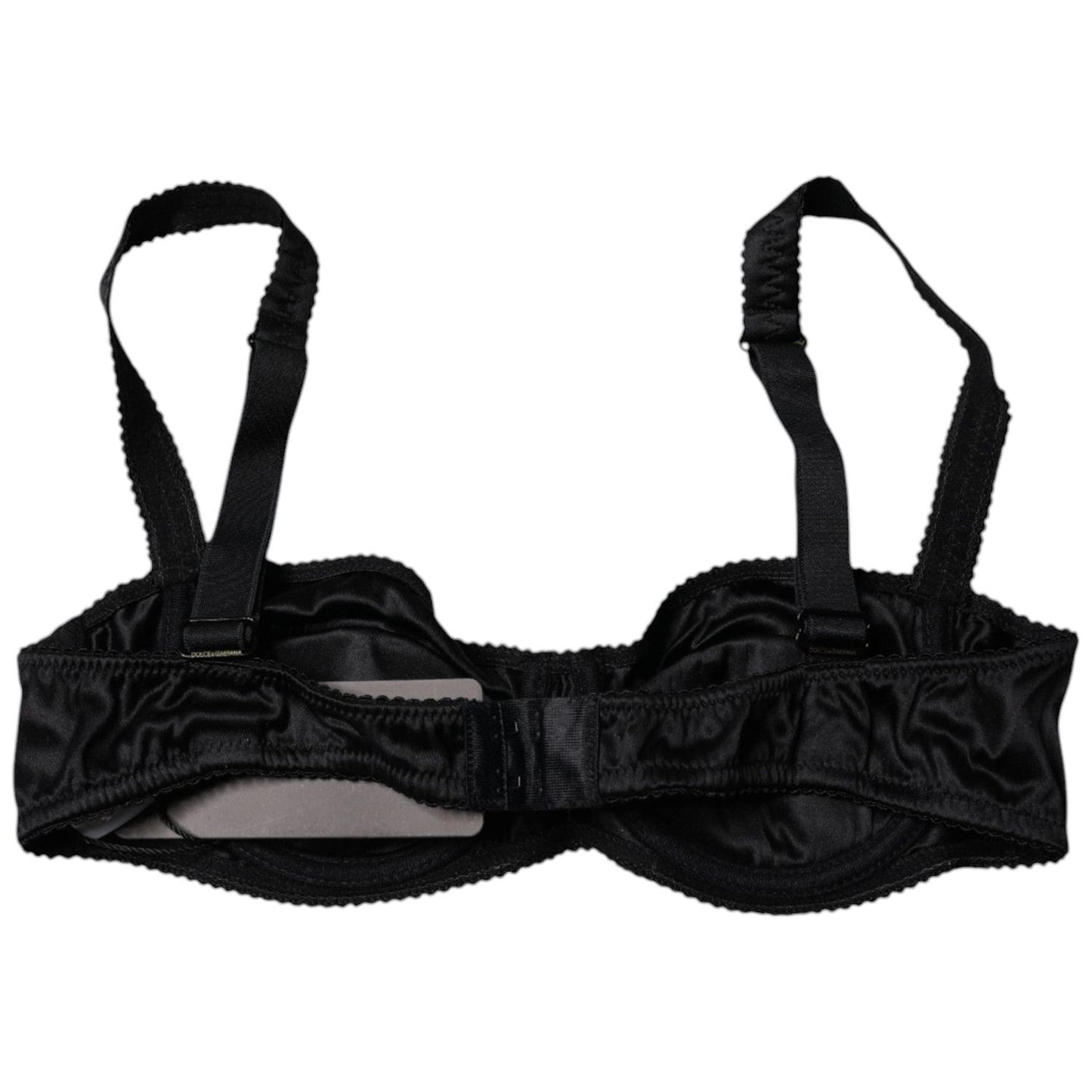 Dolce & Gabbana Black Silk Stretch Balconette Brassiere Underwear