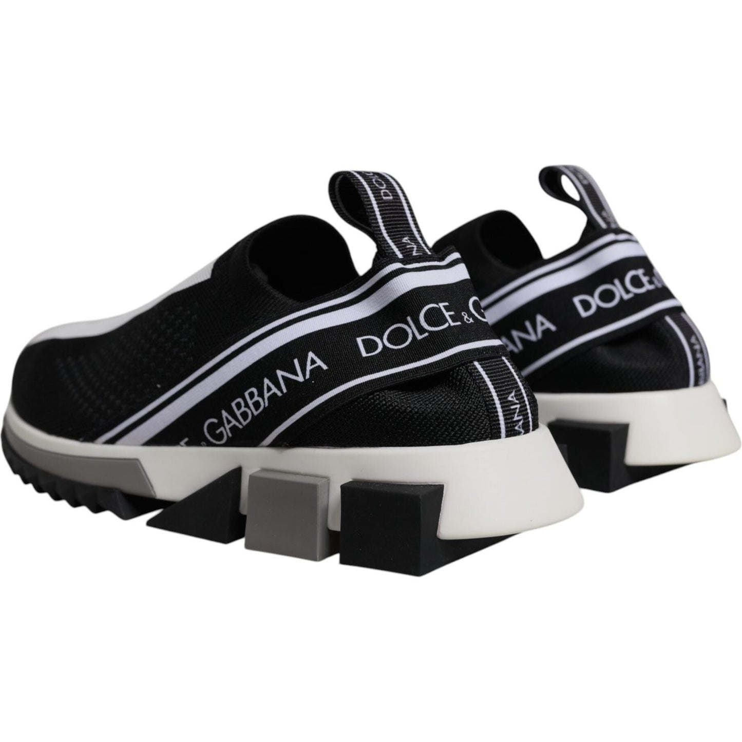 Dolce & Gabbana Black White Slip On Sorrento Sneakers Shoes Dolce & Gabbana Black