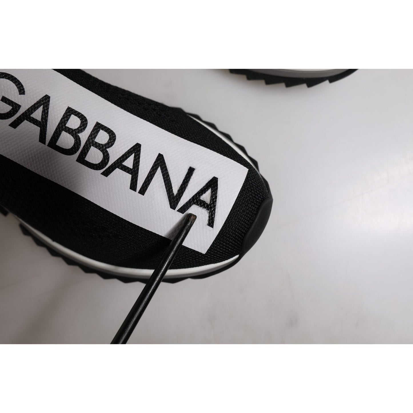 Dolce & Gabbana Black White Slip On Sorrento Sneakers Shoes Dolce & Gabbana Gray