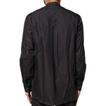 Dolce & Gabbana Black Cotton Button Down Men Casual Shirt