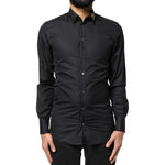 Dolce & Gabbana Black Love Embroidery GOLD Formal Dress Shirt