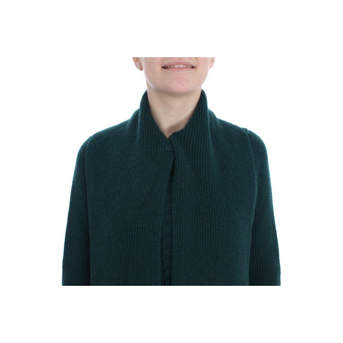 Dolce & Gabbana Elegant Green Cashmere Cardigan Sweater Dolce & Gabbana Dark Slate Gray
