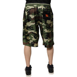 Dolce & Gabbana Multicolor Camouflage Silk Mid Waist Bermuda Shorts