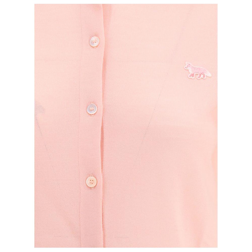Maison Kitsuné Baby Fox short-sleeved Cardigan Maison Kitsuné Pink