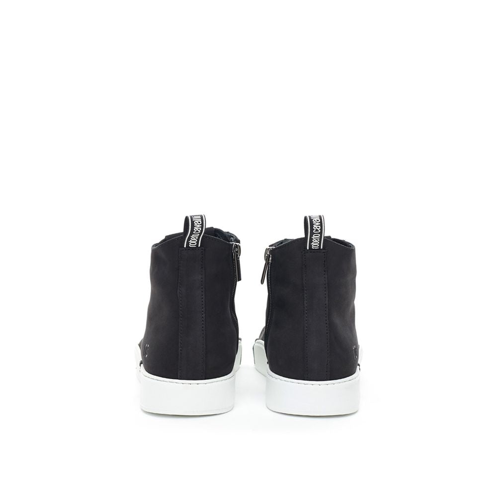Roberto Cavalli Elegant Suede Sneakers in Chic Black Roberto Cavalli Lavender