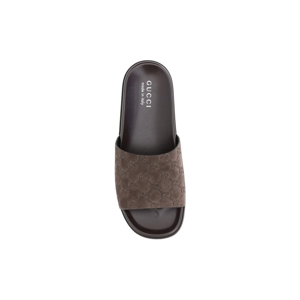 Gucci Slider Sandals Gucci Dark Slate Gray