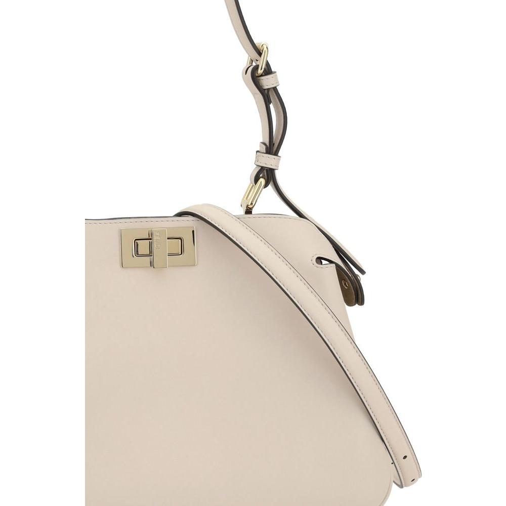 Fendi Peekaboo leather Shoulder Bag Fendi Light Gray