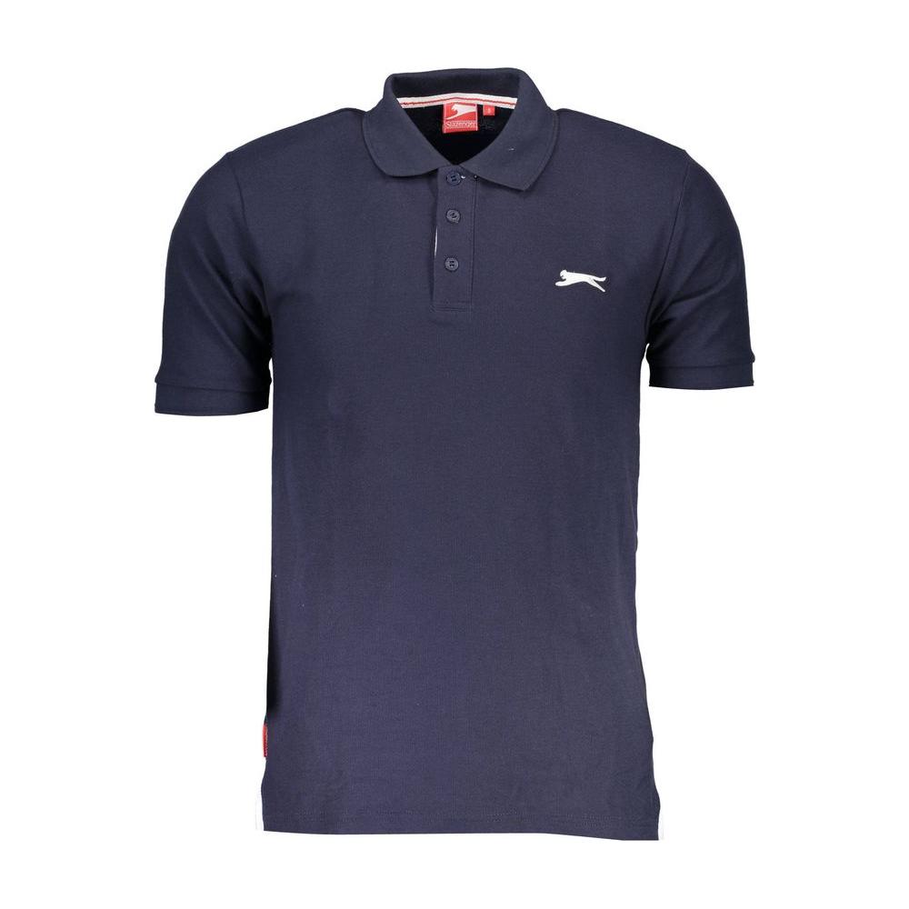 Slazenger Blue Cotton Polo Shirt Slazenger Dark Slate Gray