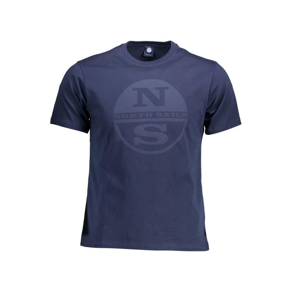 North Sails Blue Cotton Men T-Shirt North Sails Dark Slate Gray