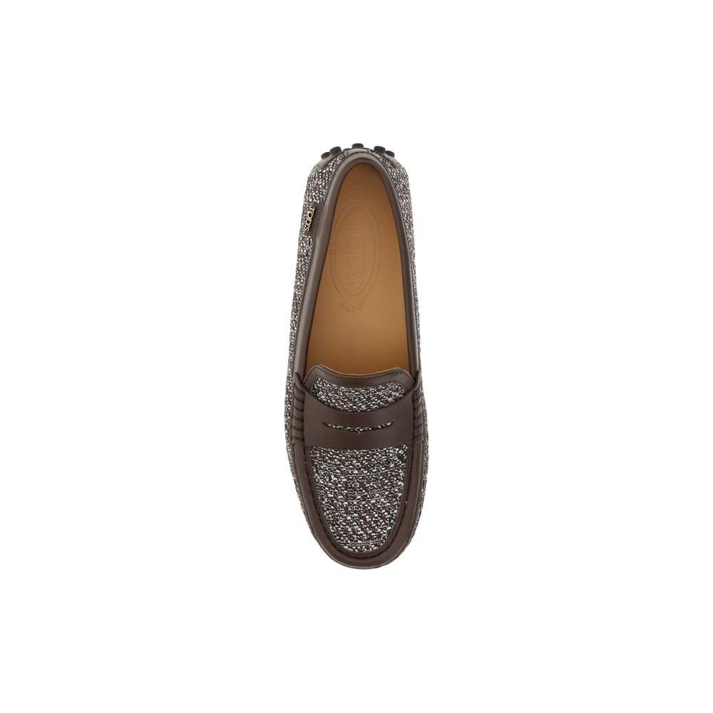 Tod's Tweed Gommino Loafers Tod's Dark Olive Green