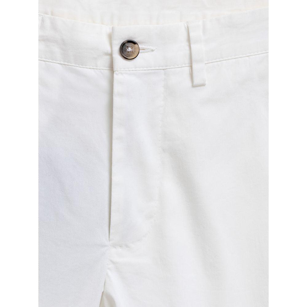 Dolce & Gabbana White Cotton Short Dolce & Gabbana Lavender
