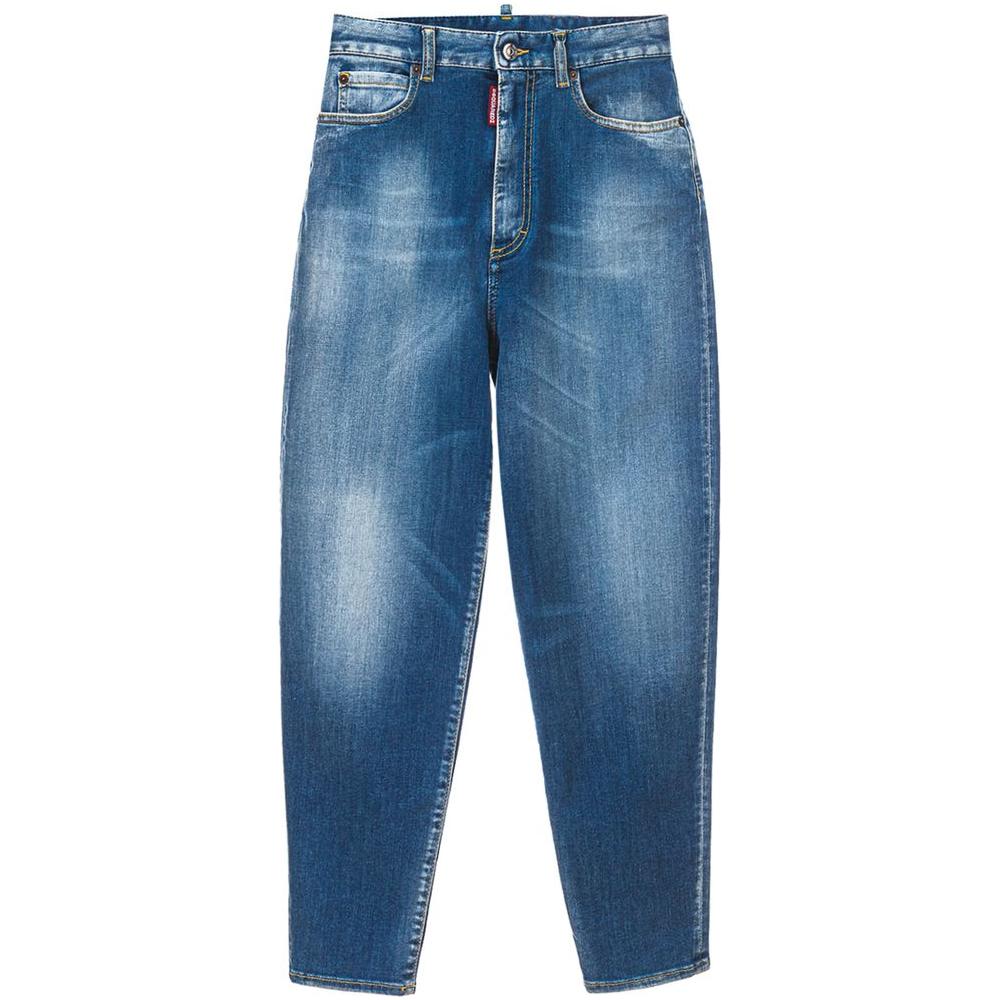 Dsquared² Blue Cotton Jeans & Pant Dsquared² Dark Slate Blue