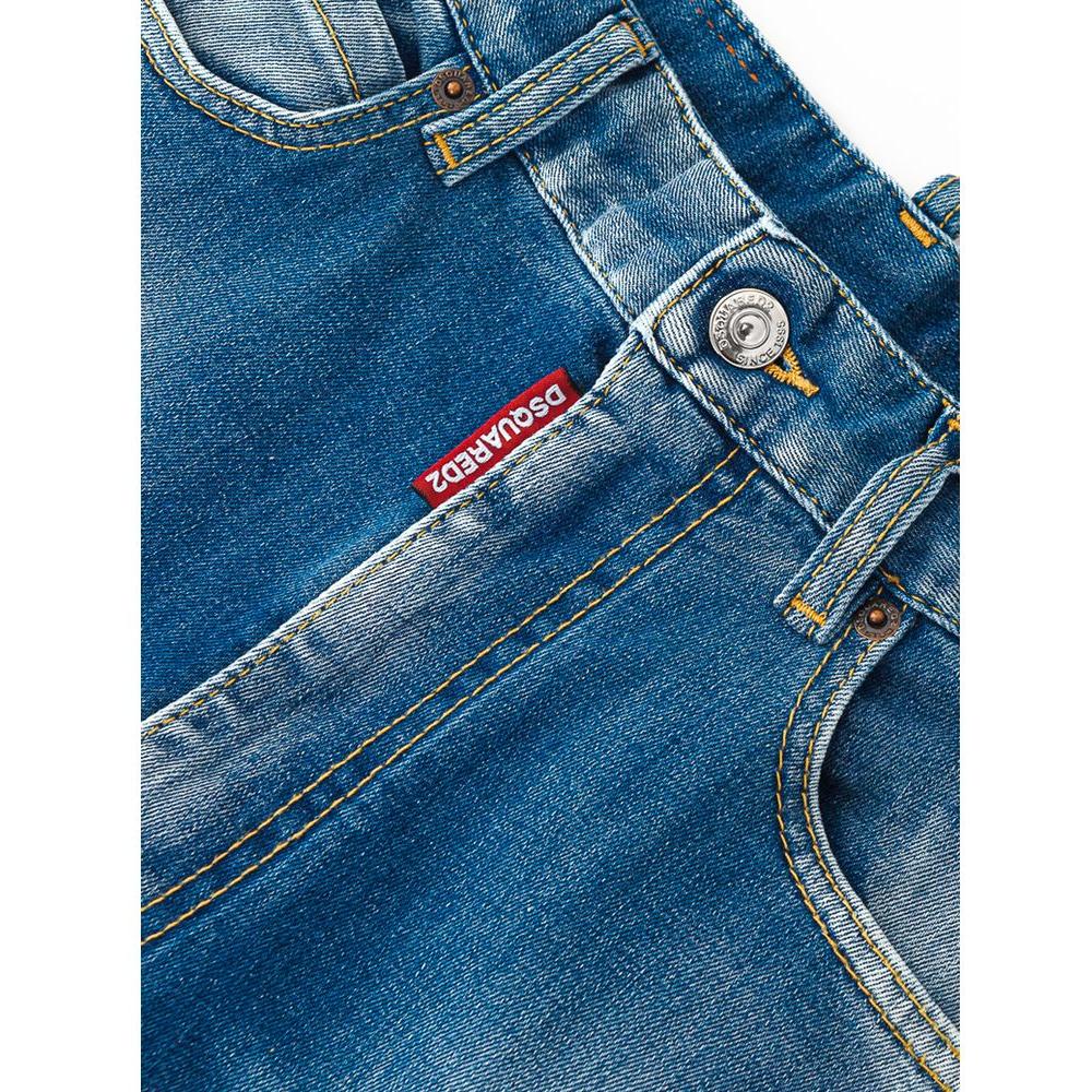 Dsquared² Blue Cotton Jeans & Pant Dsquared² Dark Slate Gray