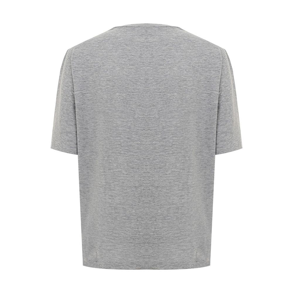 Dsquared² Elegant Gray Cotton Top for Women Dsquared² Dark Gray