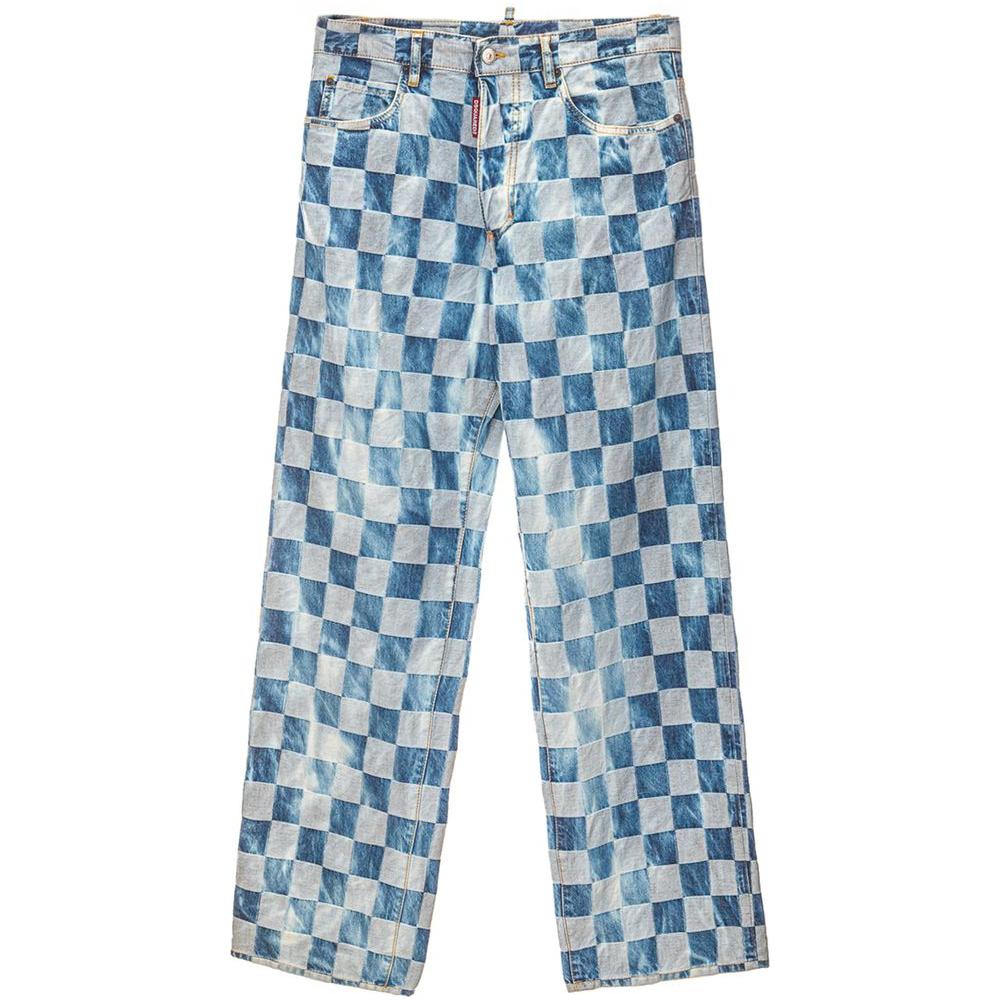 Dsquared² Blue Cotton Jeans & Pant Dsquared² Gray