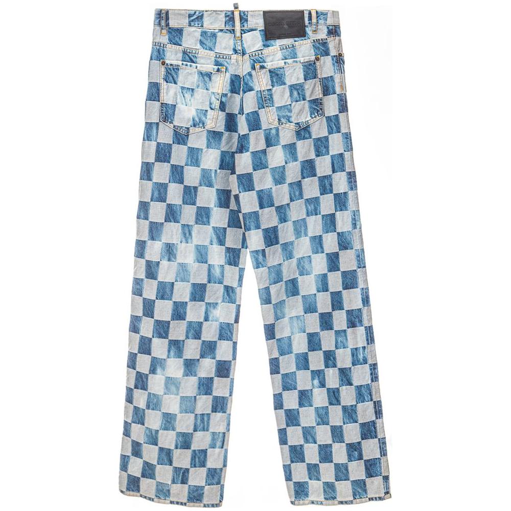 Dsquared² Blue Cotton Jeans & Pant Dsquared² Gray