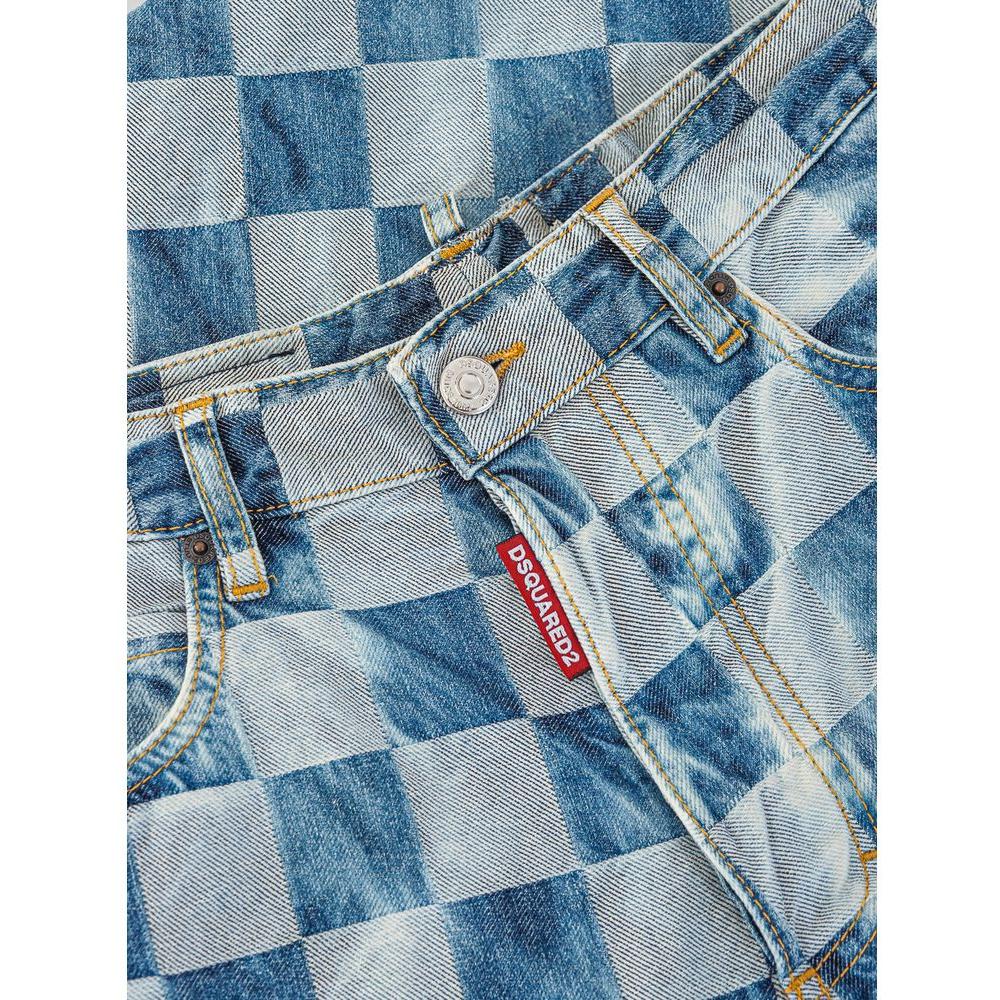 Dsquared² Blue Cotton Jeans & Pant Dsquared² Light Slate Gray