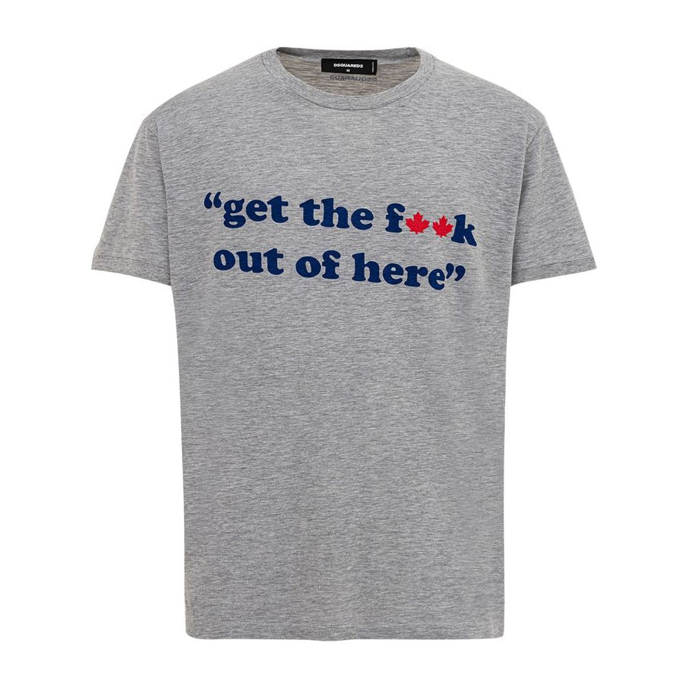 Dsquared² Gray Cotton T-Shirt Dsquared² Dark Gray