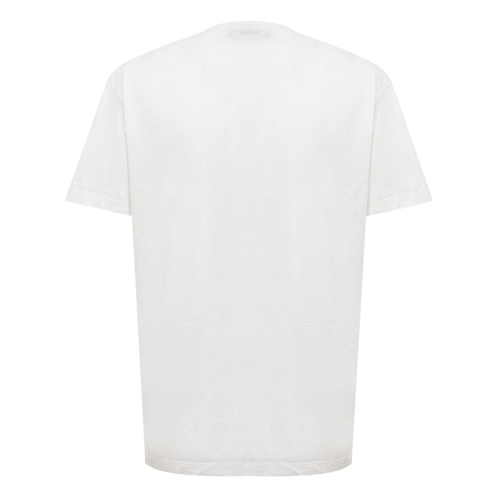 Dsquared² Chic White Cotton Staple Tee Dsquared² Lavender