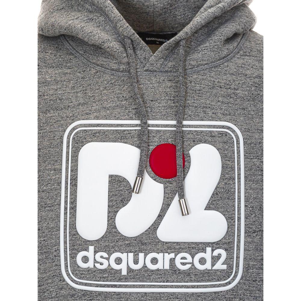 Dsquared² Brown Cotton Sweater Dsquared² Slate Gray