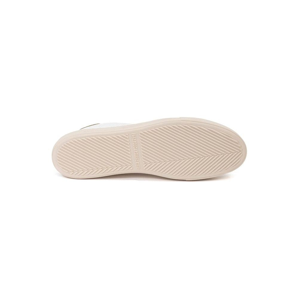 P448 White Leather Sneakers Elegant Casual Footwear P448 Light Gray