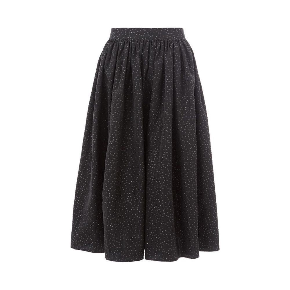 Lardini Elegant Black Polyethylene Midi Skirt Lardini Dark Slate Gray