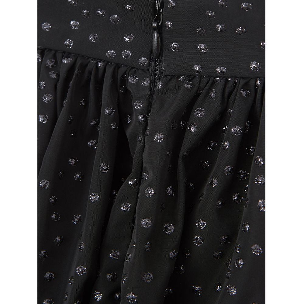 Lardini Elegant Black Polyethylene Midi Skirt Lardini Black