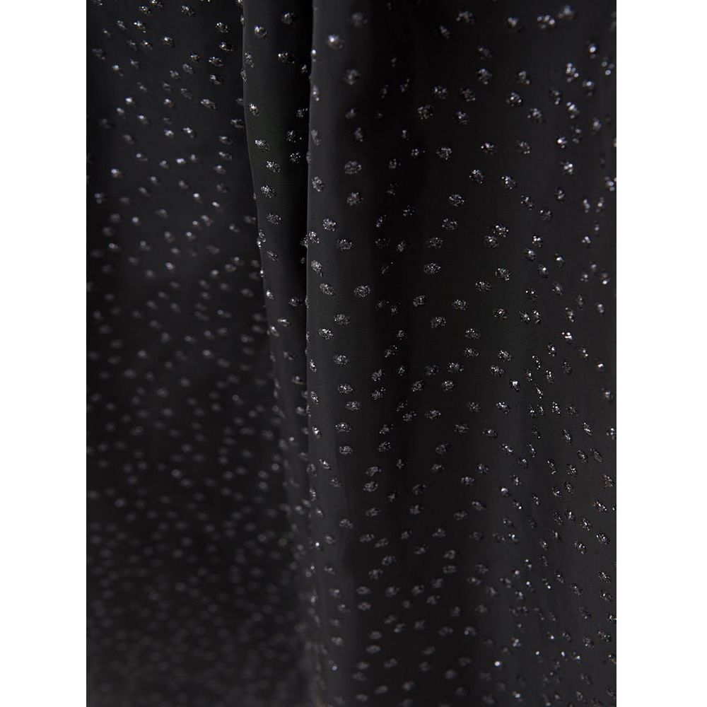Lardini Elegant Black Polyethylene Midi Skirt Lardini Black